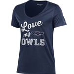 love my owls ladies v-neck t-shirt