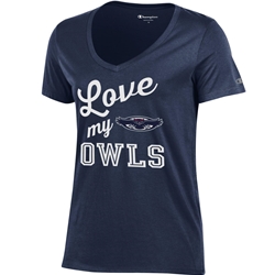 love my owls ladies v-neck t-shirt