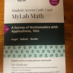 MYLAB MATH ACCESS CODE (18 WK) F/ SURVEY OF MATHEMATICS